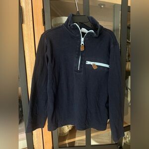 Bella Bliss pima cotton 1/4 half zip pullover navy toddler boys preppy classic